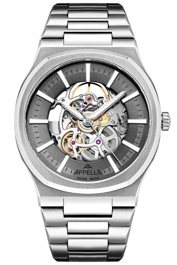 Nové Originální Pánské hodinky Appella L12006.5117ASQ Automatický skelet
