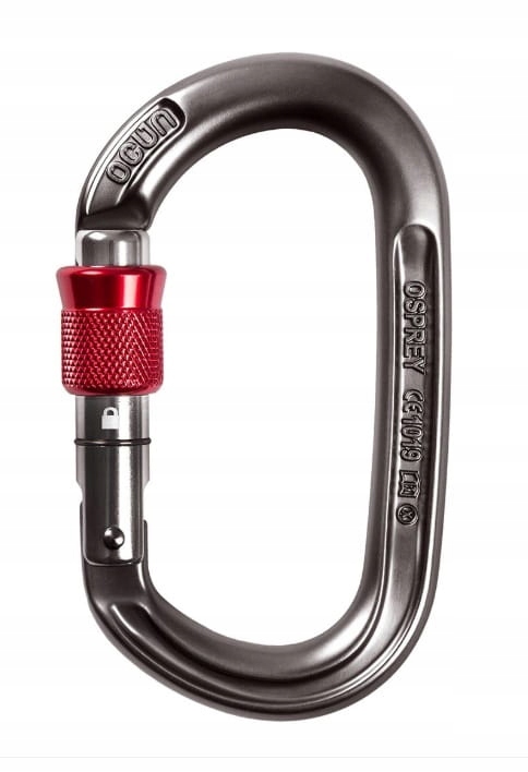 Karabinek Ocun Osprey Screw anthracite/red
