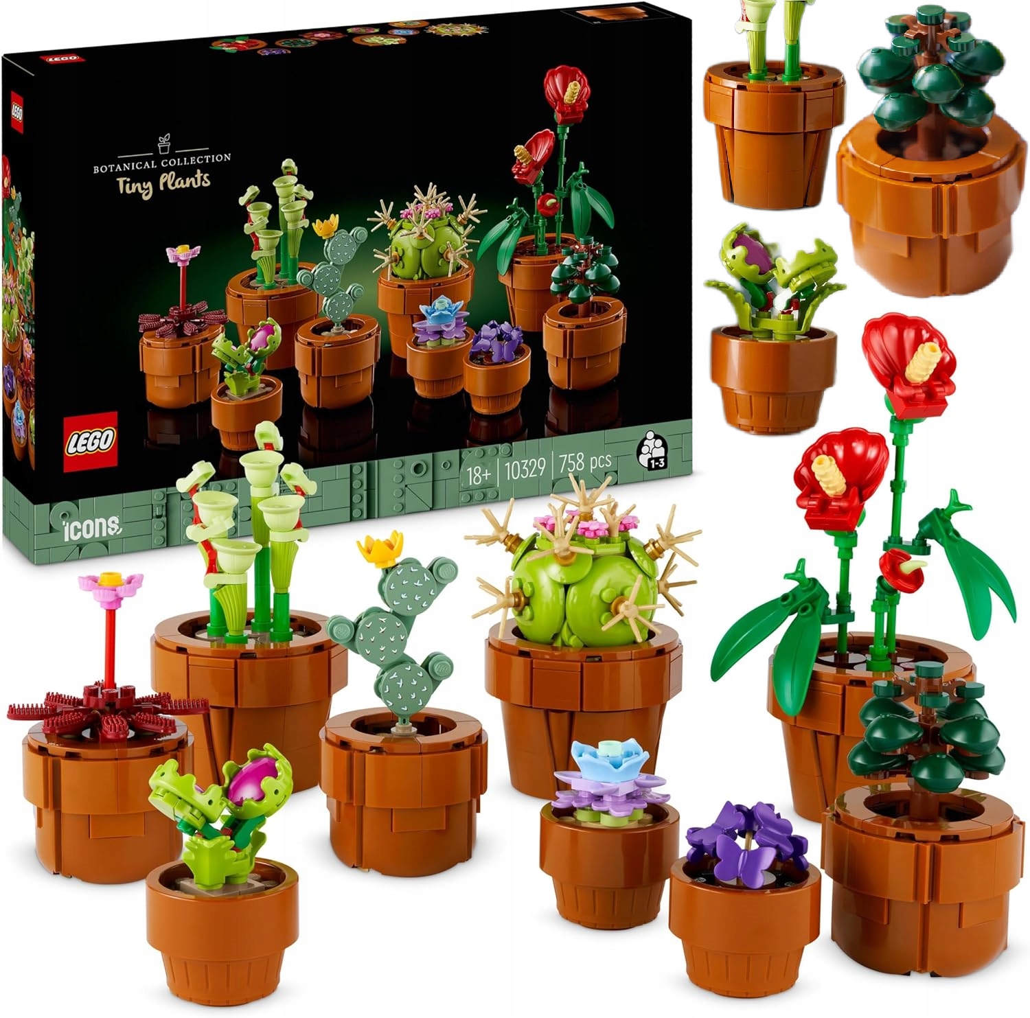 Lego Icons Valentýnský Set Květiny Dárek Malé Rostlinky 10329 Botanical