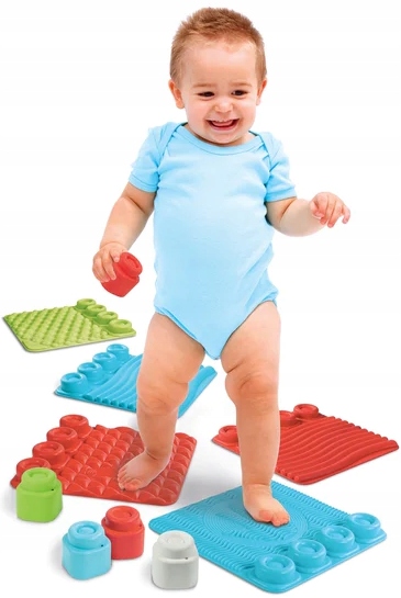 CLEMMY ŚCIEŻKA SENSORYCZNA + KOLOROWE MIĘKKIE KLOCKI PREZENT DLA BOBASA Marka Clementoni