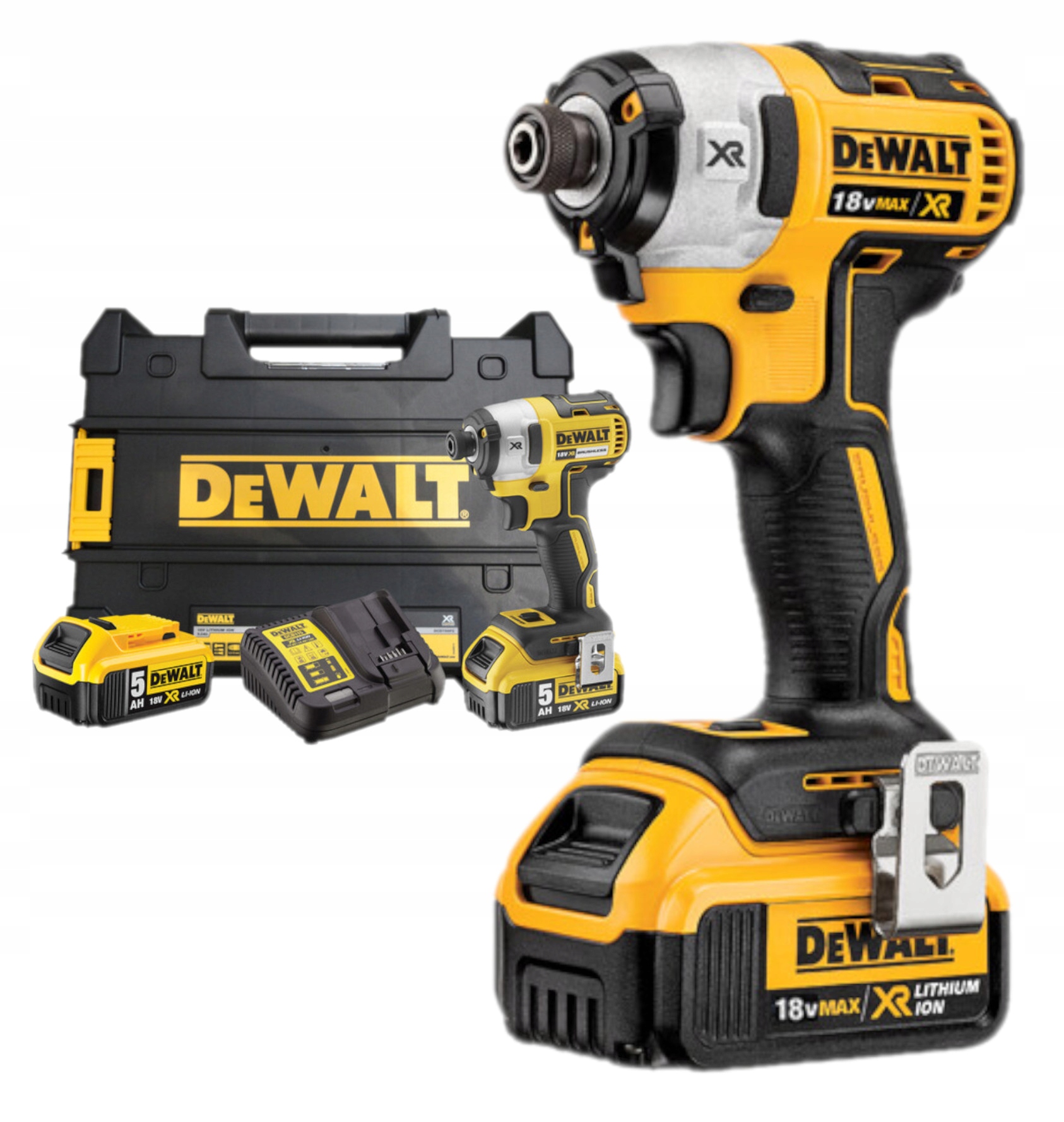 DeWALT Zakrętarka udarowa 205Nm 2 aku X 5Ah 18V Xr w walizce Tstak DCF887P2
