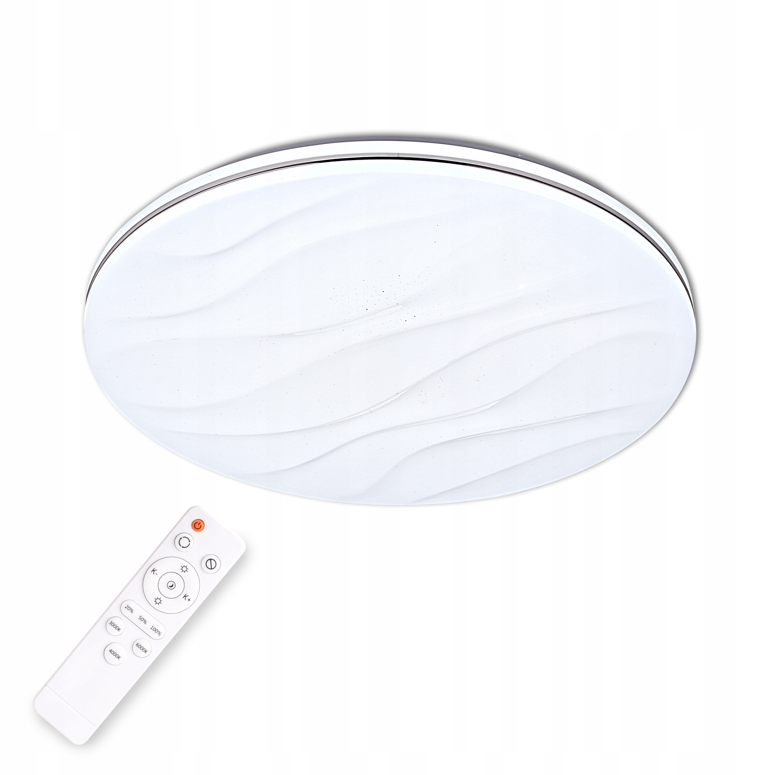 Sanico Polux plafon Led Desert 50 48cm z pilotem 8000lm IP44 biały 324313
