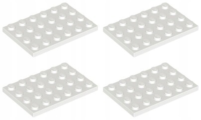 

Lego 3032 Płytka 4x6 biała (14g) 4 szt.
