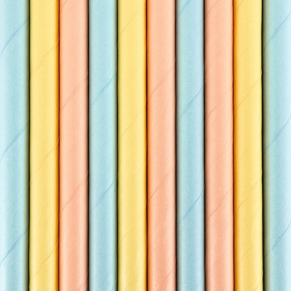 Słomki papierowe - Summer Time, 19,5 cm, 10 szt. Marka Party Deco