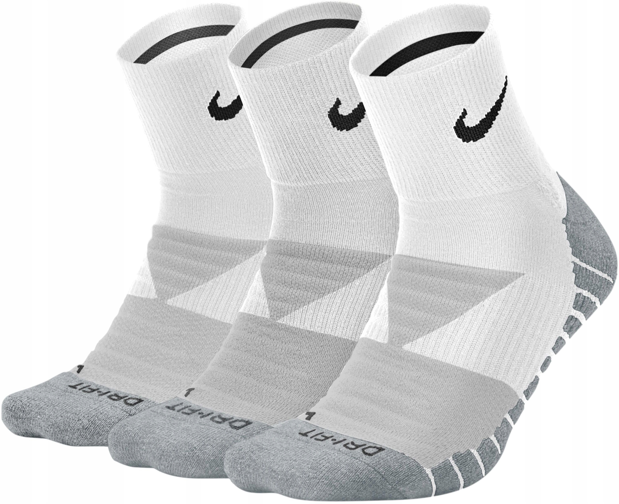 Skarpety Nike Dry Cushion Quarter Training Sock, 3 pary, rozmiar S