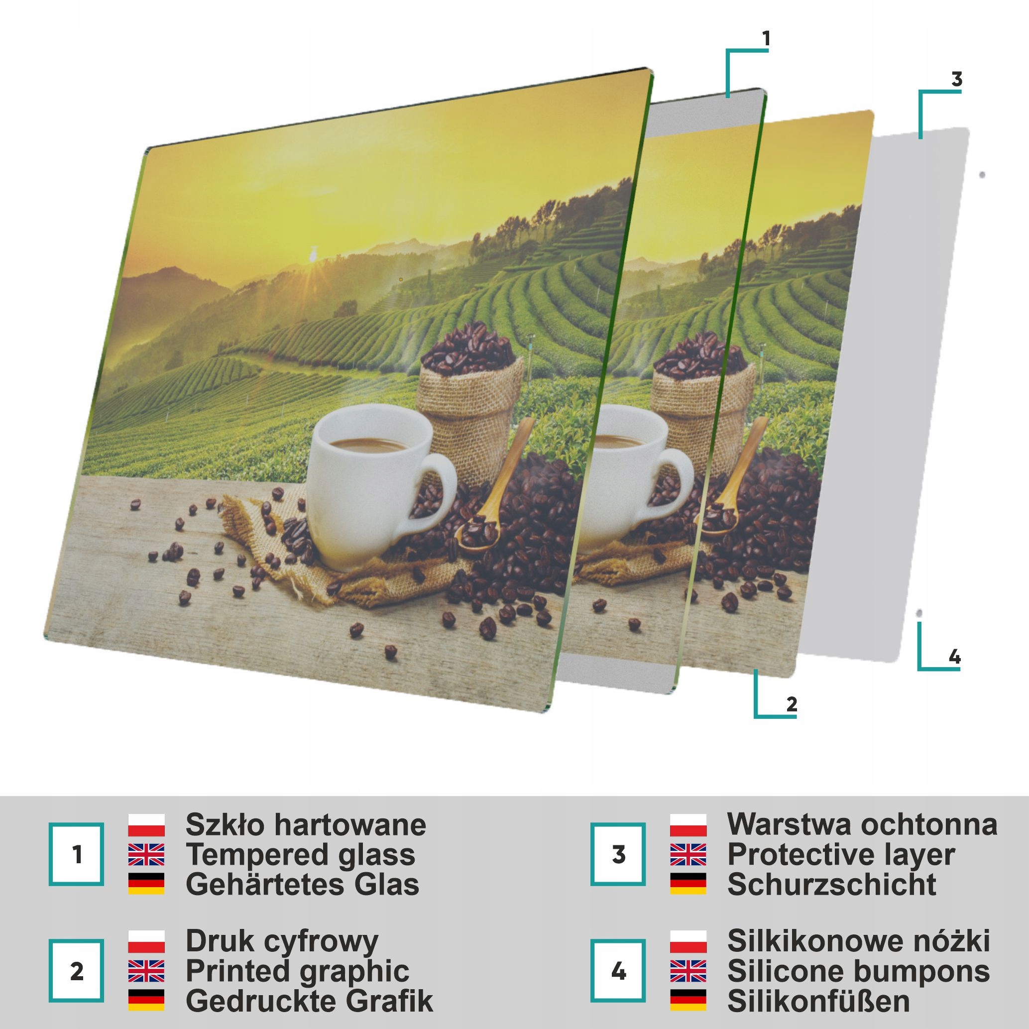 Szklana Płyta Ochronna i Deska do Krojenia Indukcja ds-0356 30x22 Kod producenta sd01-ds-30x22-110356