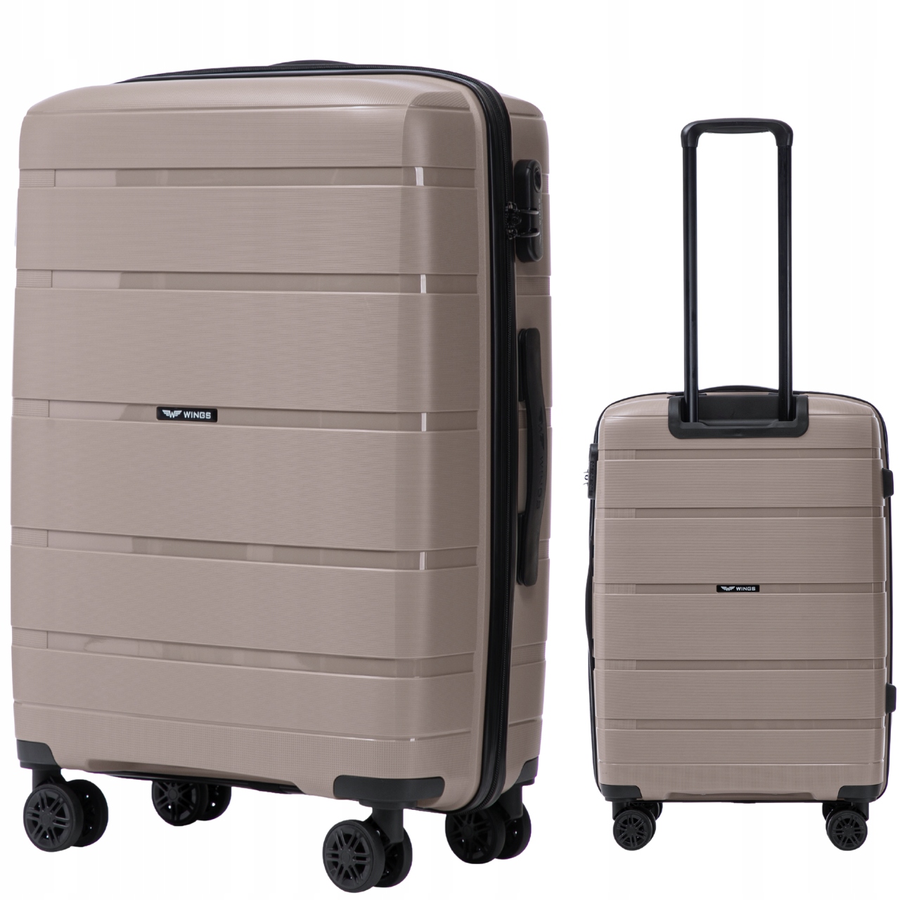 Střední kufr do letadla Zapsané zavazadlo Wings Hawfinch 3.0 Champagne