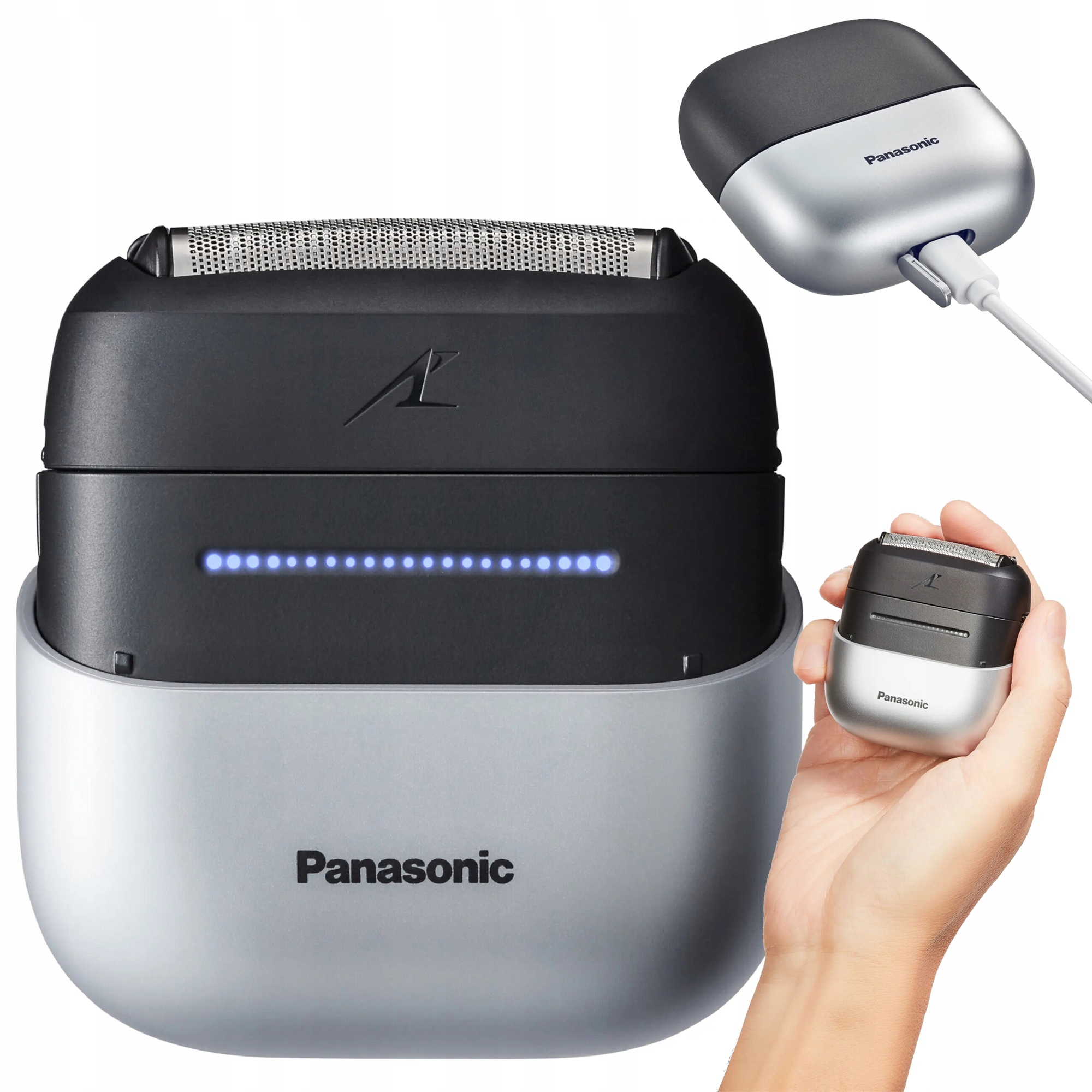 Elektrický holiaci strojček Panasonic ES-CM3BKS503 s 3 čepeľami na makro a sucho