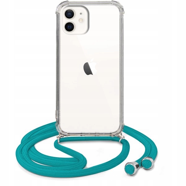 

Etui Crossbody do Iphone 12 Turkusowy Sznurek Case