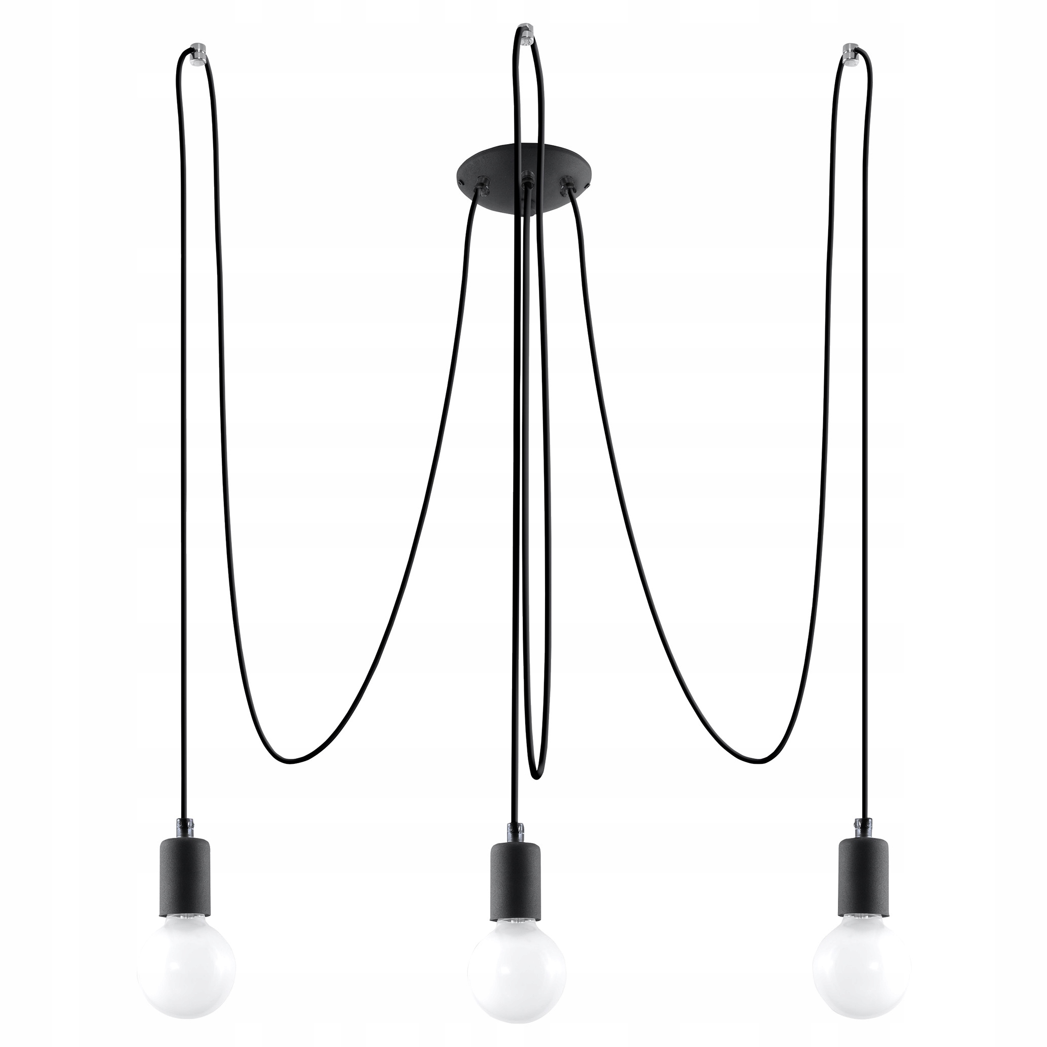 

Żyrandol Edison 3 Czarny SL.0370 Sollux