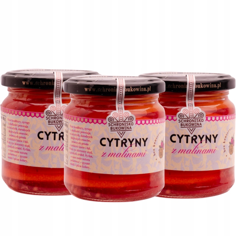 Citrony s malinami v sirupu 200 g Schronisko Bukowina Aromatické útulky