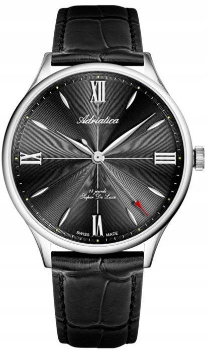 Nový Originální Pánské Hodinky Adriatica A1230.5264MXL Na řemínku černé barvy