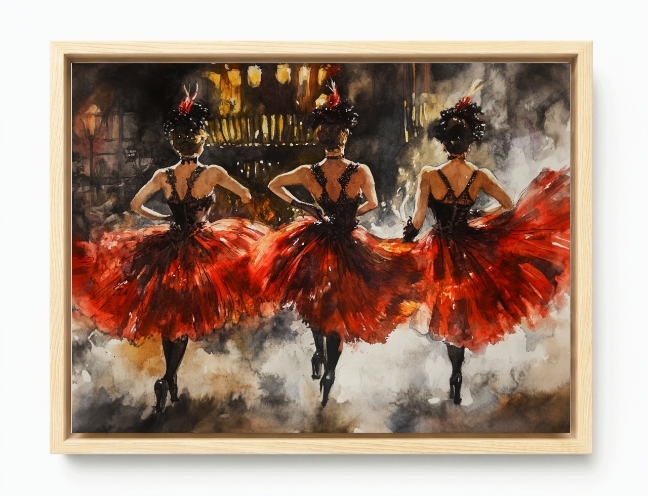 Obraz Rama American Box Kabaret Hudba Tanec Tanečnice Umělkyně 100x75