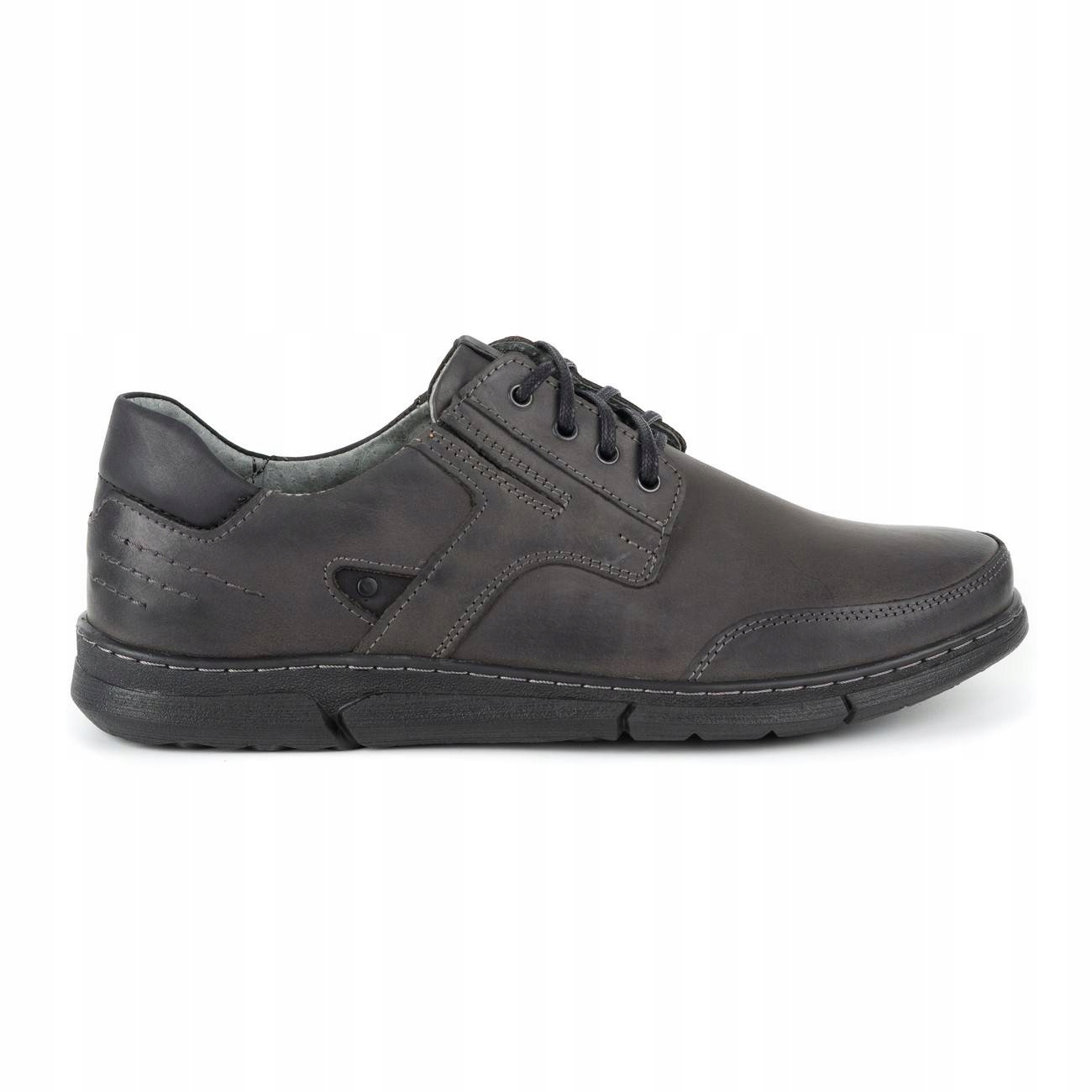 

Buty Casual Męskie Skóra Polskie J55 Szary 42