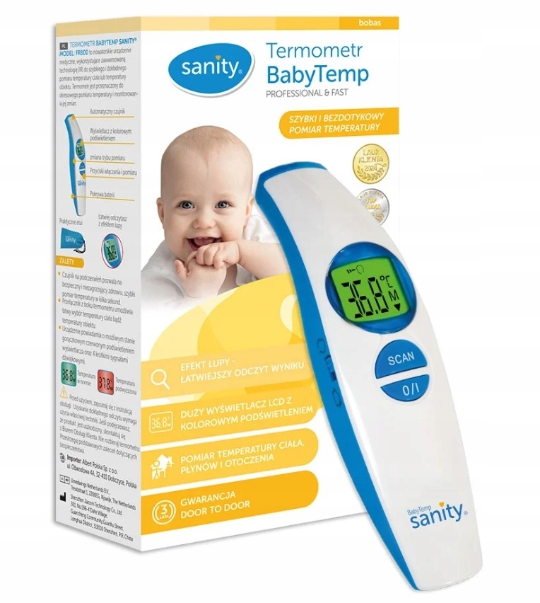 Sanity BabyTemp Termometr Model FR800, 1 sztuka