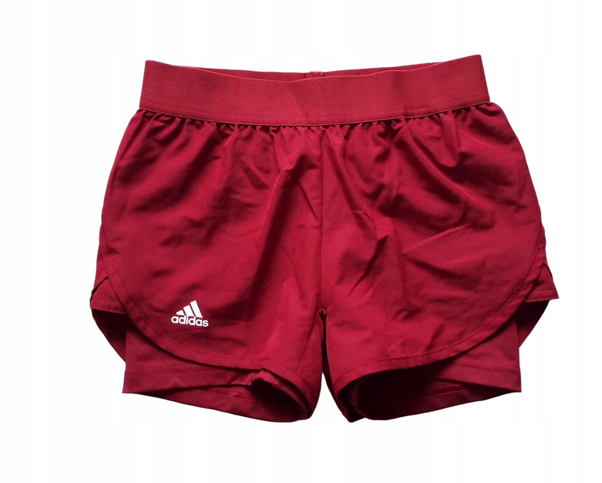 ADIDAS BURGUNDY TENNIS CLUB GIRLS SHORT DZIEWCZĘCE SPODENKI 152