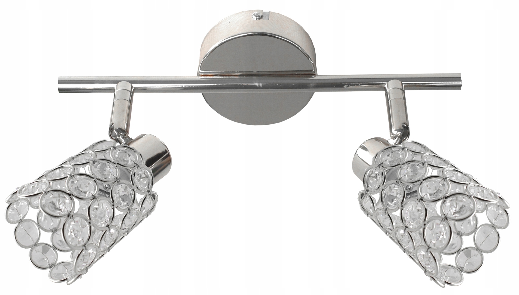 Stropní Svítidlo Lišta 2XG9 Chrom Stínidla Křišťály