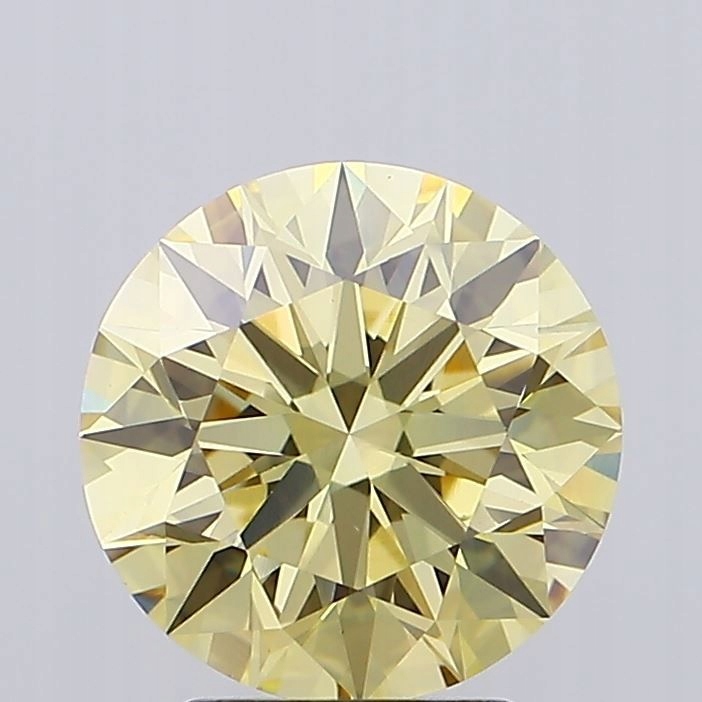 Diament laboratoryjny kolorowy 1.09ct ROUND Fancy Vivid Yellow VVS2 (NONE)