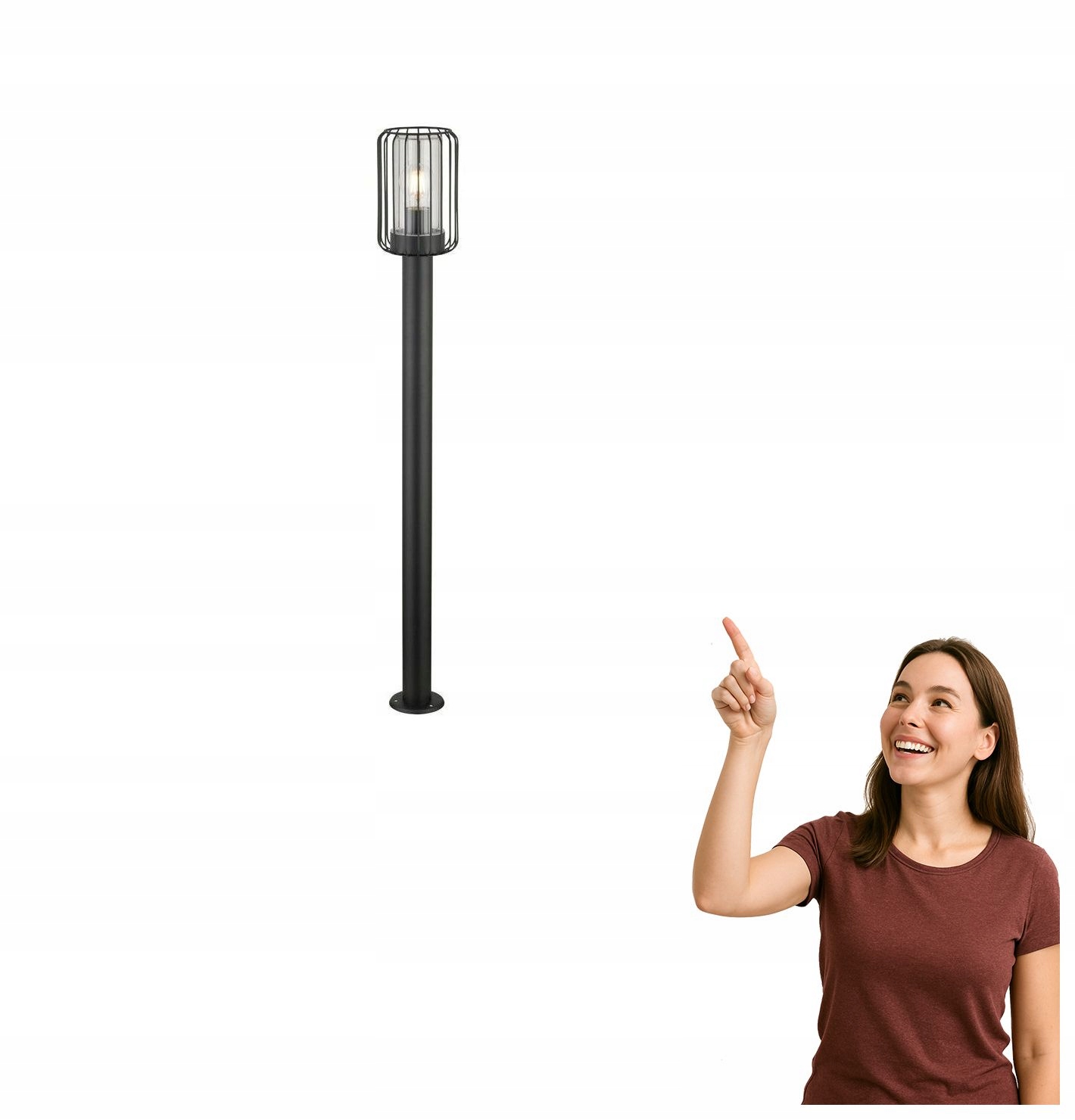 Venkovní sloupková zahradní lampa Tarpa 77108 Rabalux