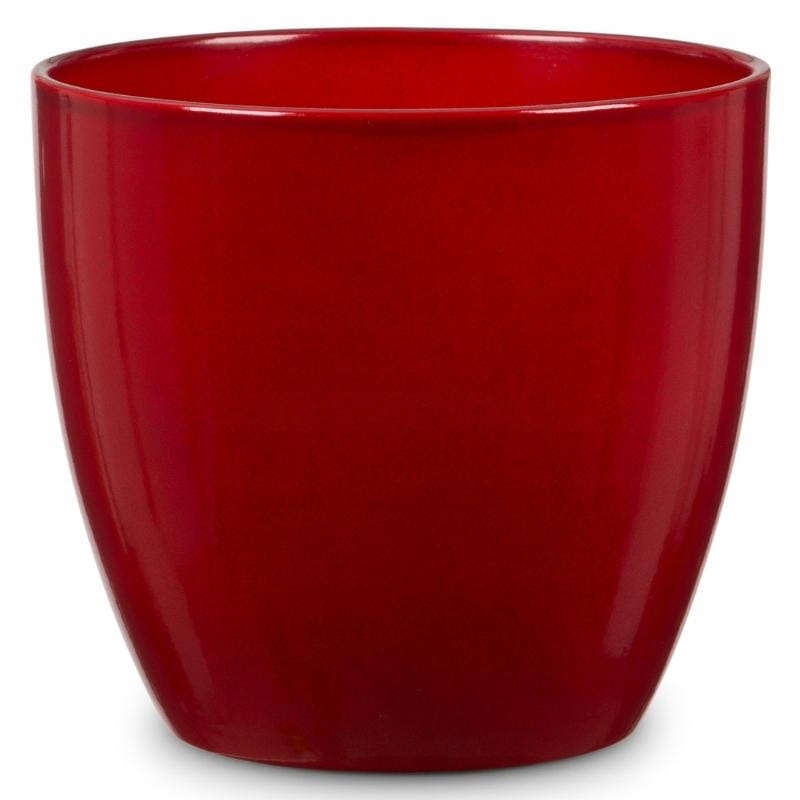 Czerwona osłonka na doniczkę Scheurich 13 ceramika