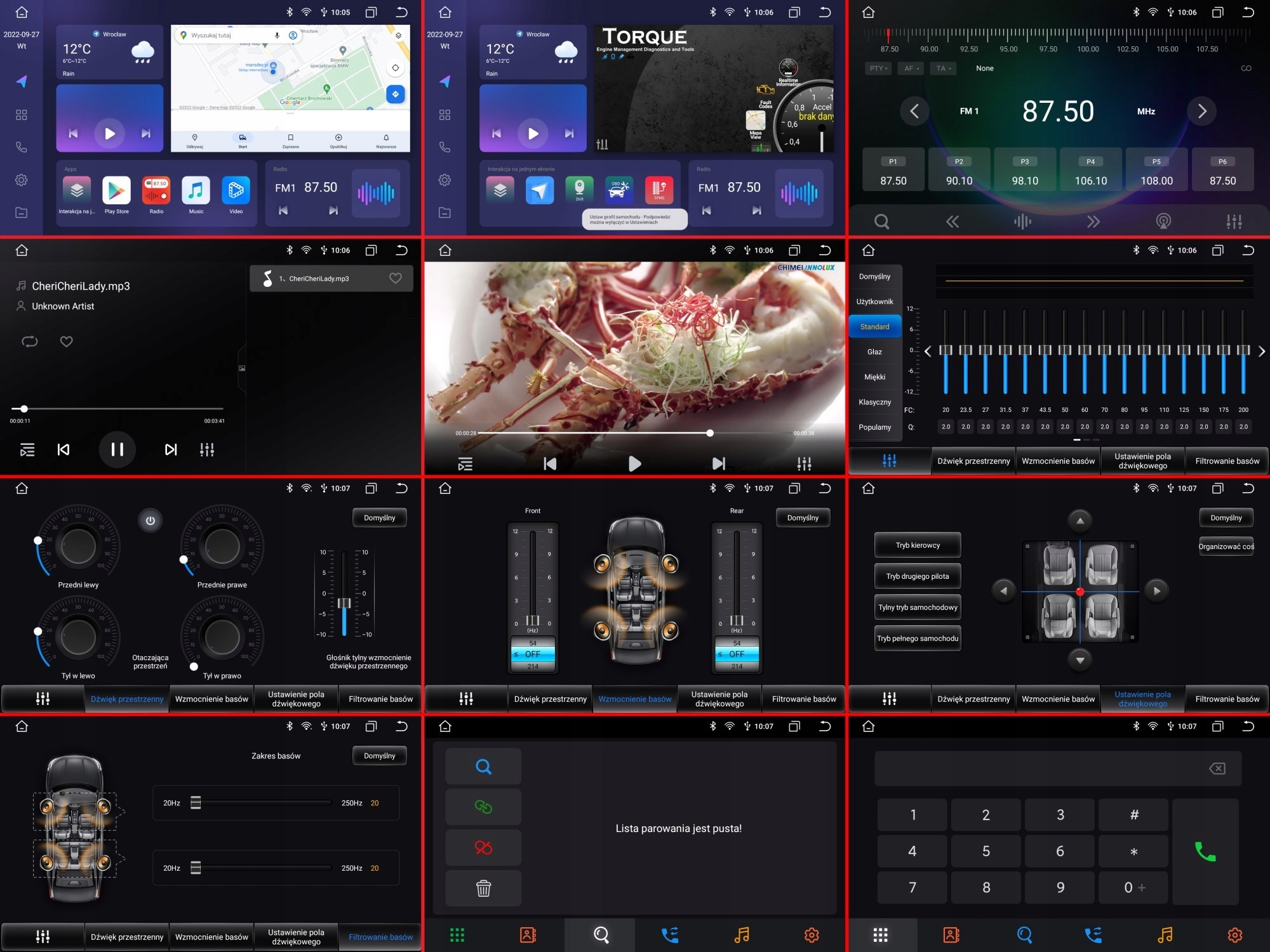 RADIO ANDROID OPEL ANTARA ASTRA H CORSA D VECTRA C SIGNUM CARPLAY QLED LTE Radio informacja RDS pasmo AM pasmo FM