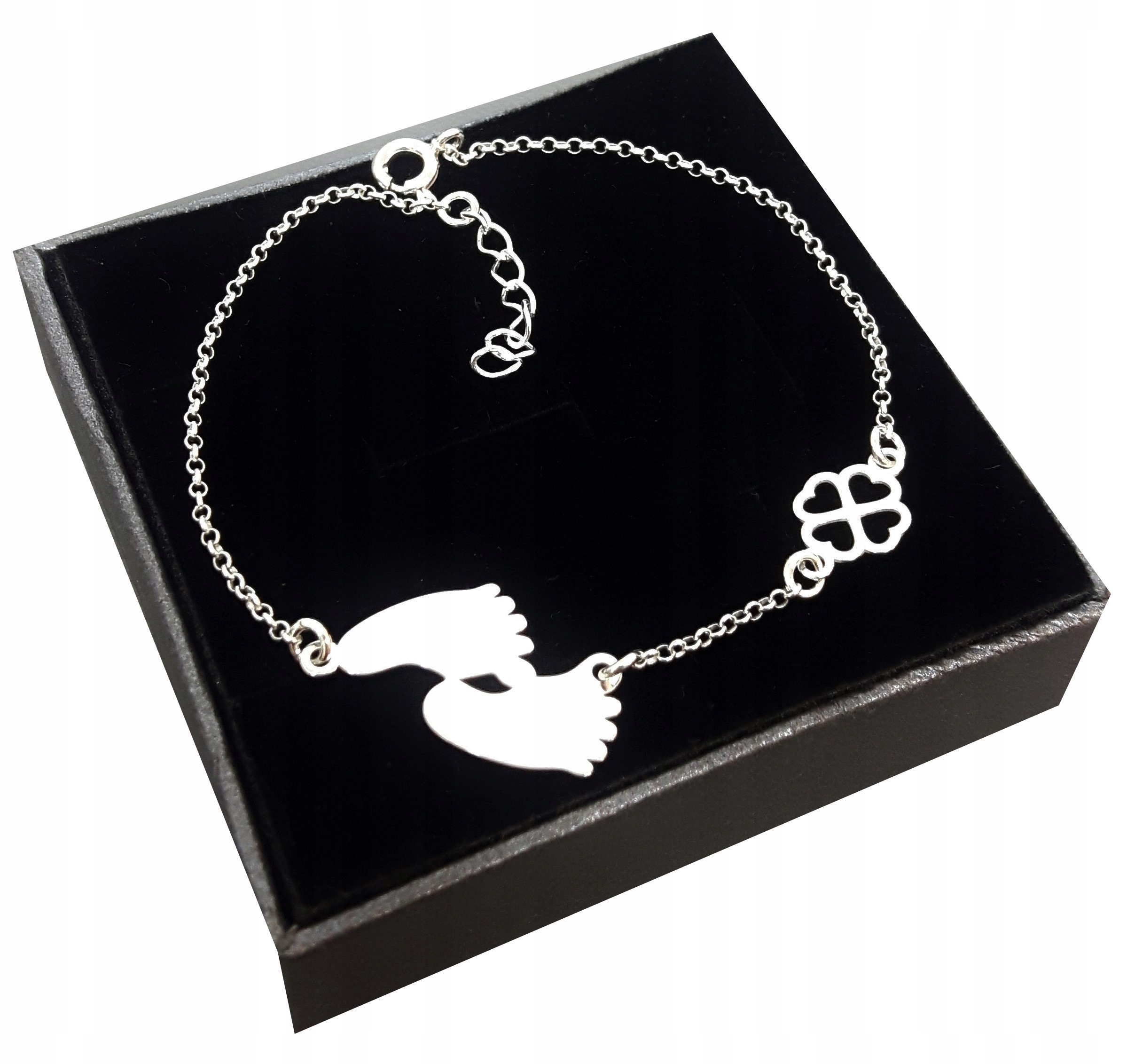 

Srebrna bransoletka Stópki Grawer Srebro 925