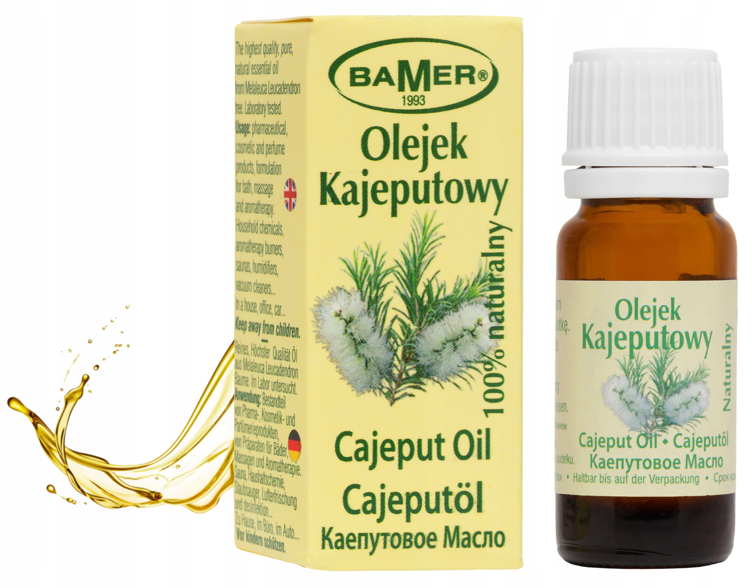 

Kajeputowy Polski Olejek Eteryczny Bamer 100%