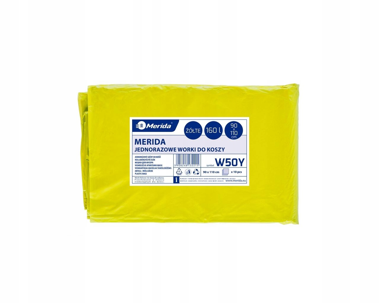 

Merida Worki Na Śmieci Żółte 160 L. Mocne Grube