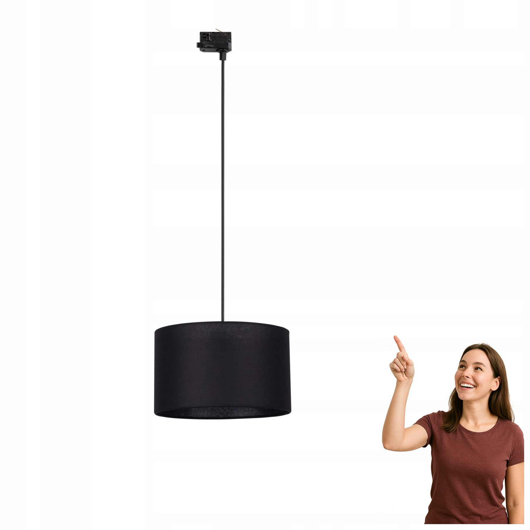 3-fázová závesná koľajnicová lampa Tracer Black 38 10689 Tk Lighting