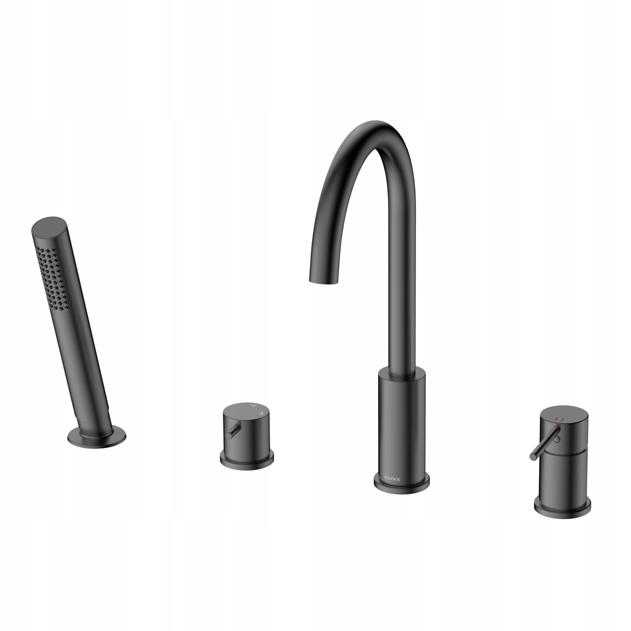 4-otvorová vaňová batéria Avapax Ultimate Gun Metal Mat 362 mm