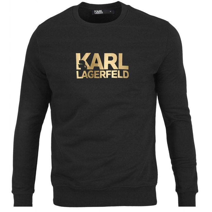 Karl Lagerfeld bluza męska czarna bez kaptura 705091-544917-160 L