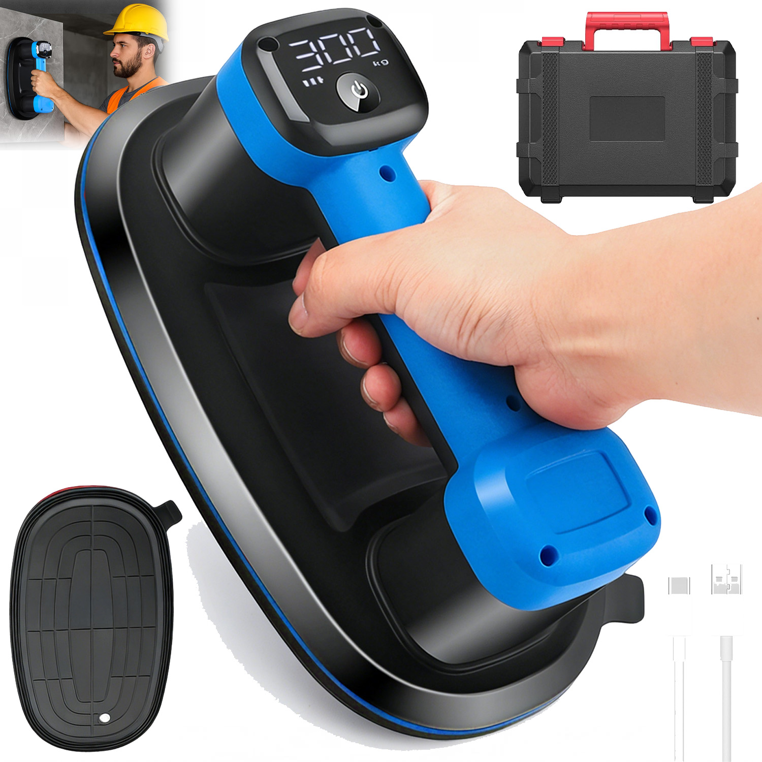Přísavka Automatická Akumulátorová Držák Na Sklo Slinuté Dlažby Profi