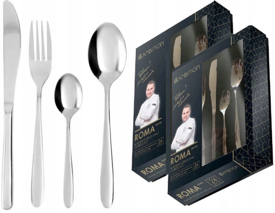 

Ambition Modern 48 Sztućce Roma Zestaw Na 12 Osób