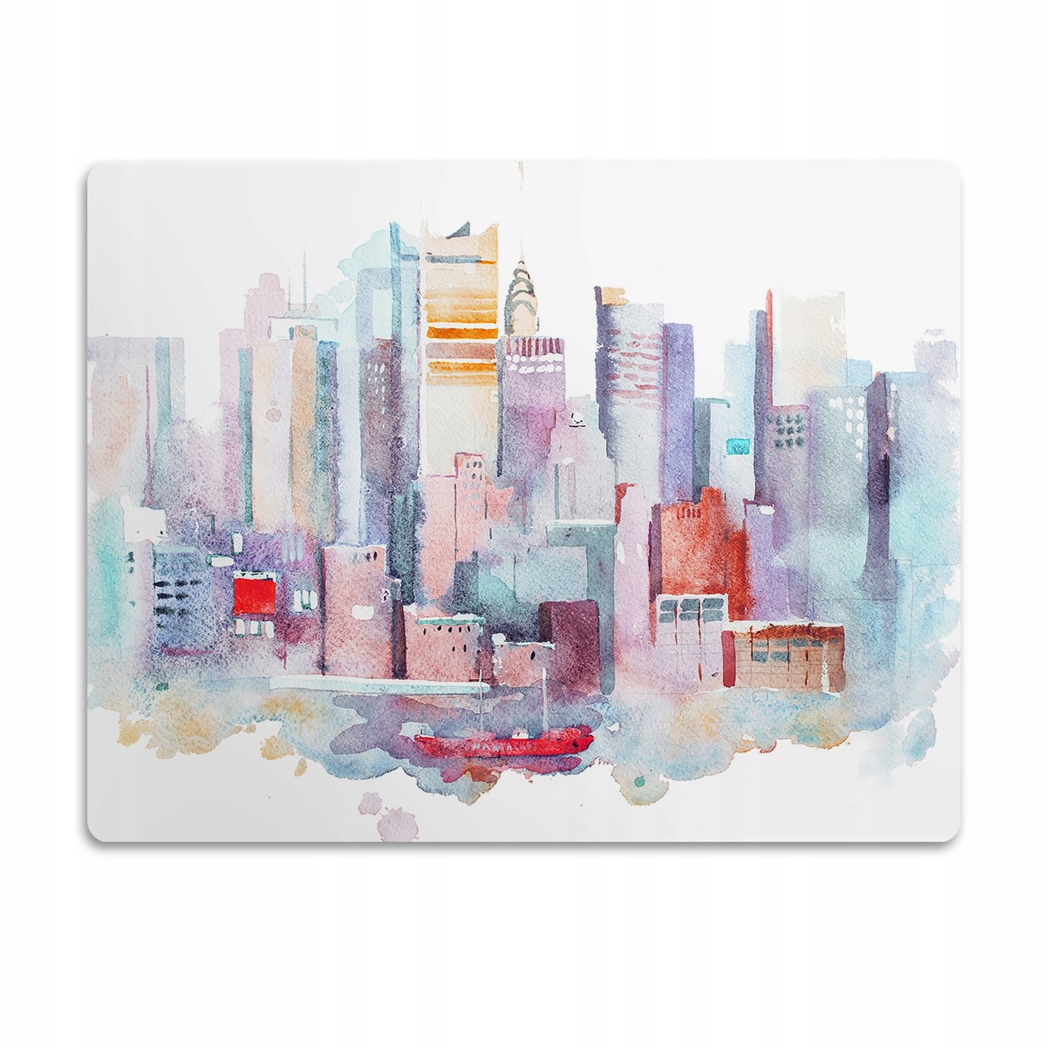 Levně Podložka pod misky pro psa Město akvarel 60x40