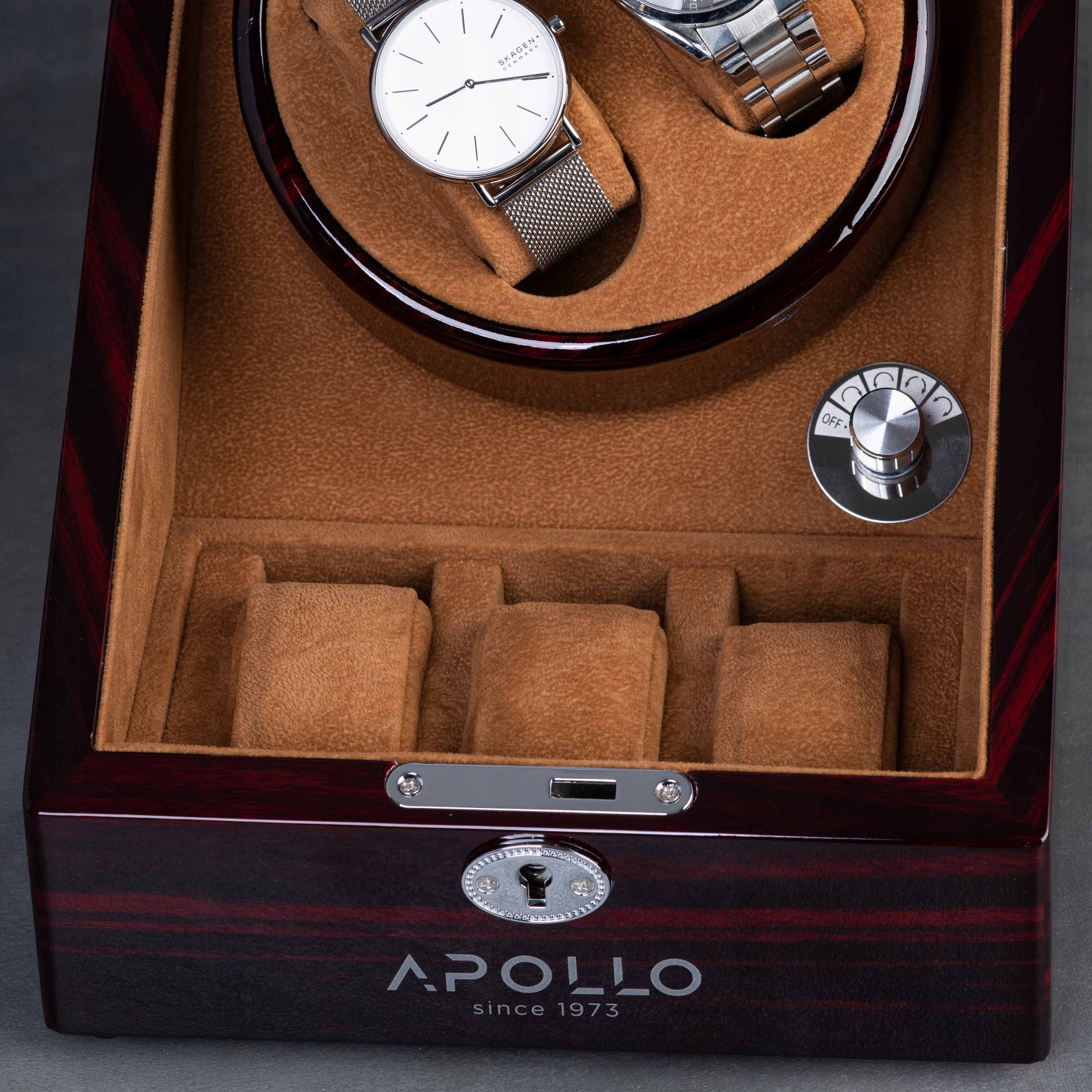 Rotomat Apollo Na 2+3 Zegarki Premium Since 1978 Kolor brązowy