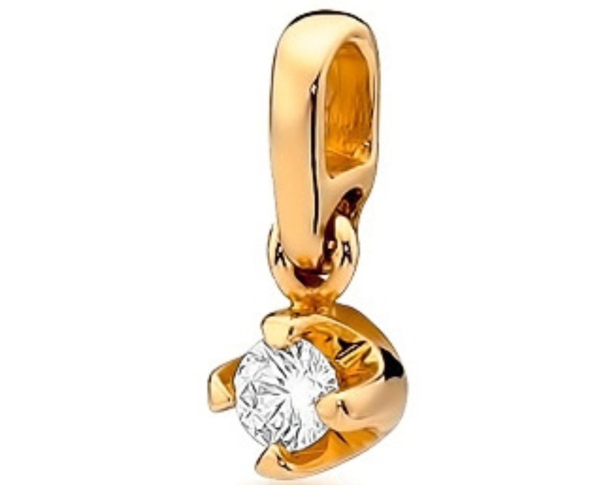 Růžové zlato – přívěsek přívěsek s briliantem 0.585