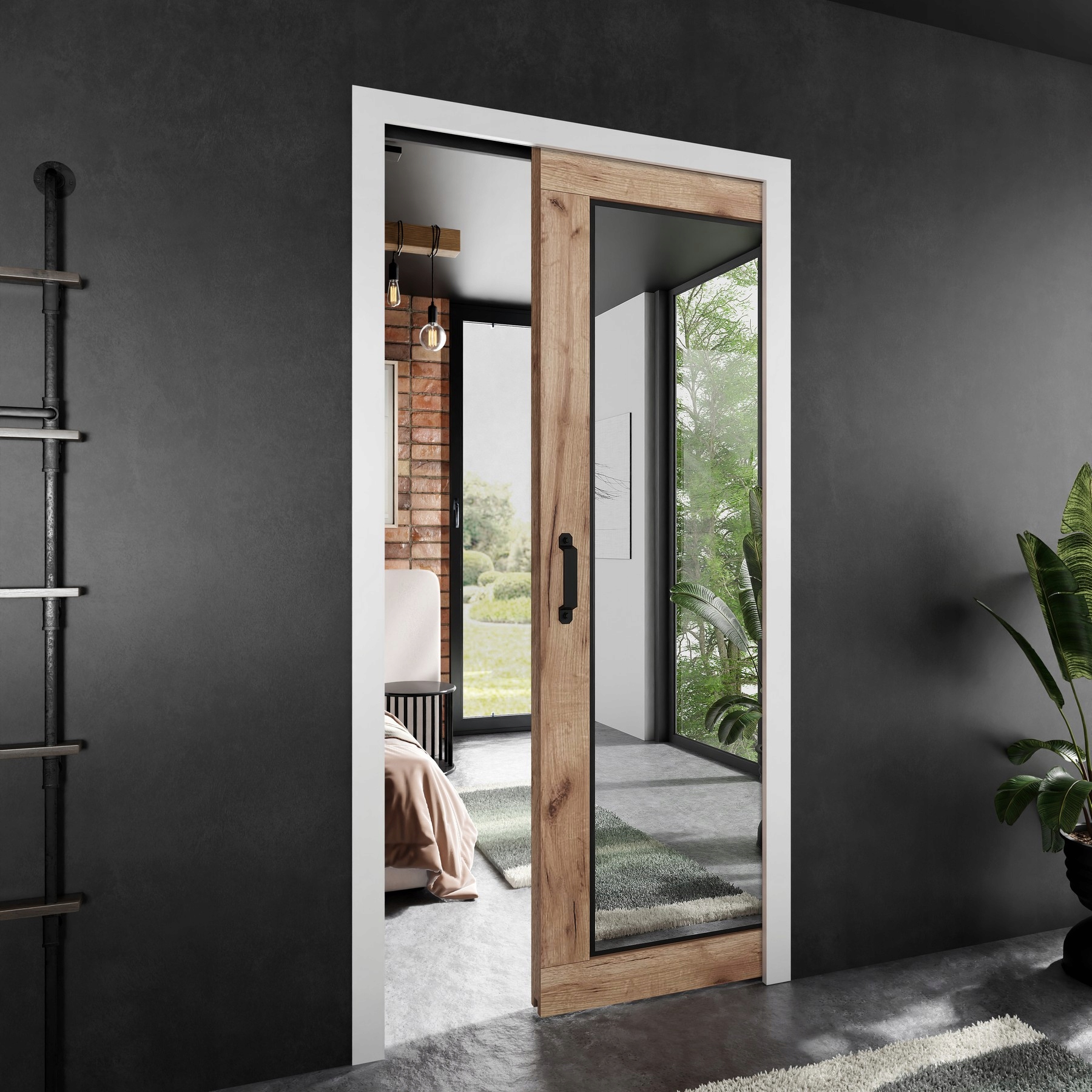 Posuvné dveře Stark Paladio 7 dub craft zlatý 70 kazeta dveří