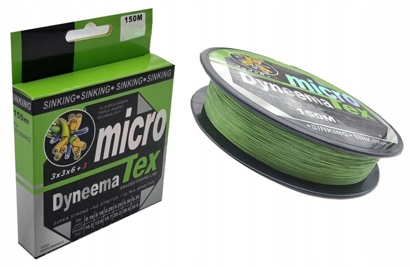 

Plecionka Micro Tex 0,16mm 10,2kg zielona spinning