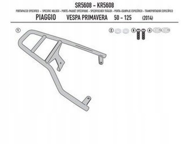 Rošt Centrálneho Kufra Piaggio Vespa Primavera 50-125-150 (14-25)