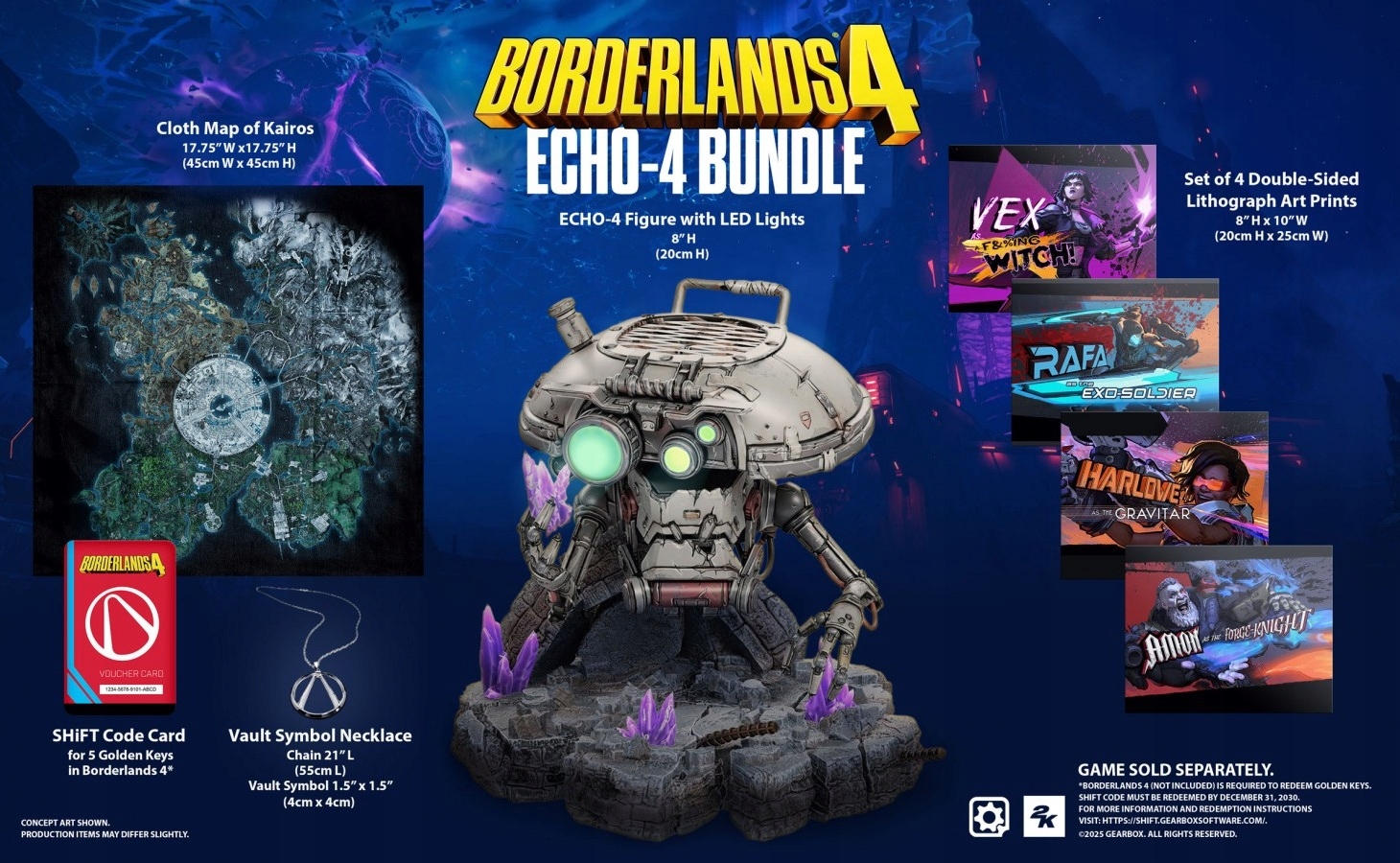 Borderlands 4 Echo 4 Bundle ECHO-4 Sběratelská edice Nová kódy SHiFT