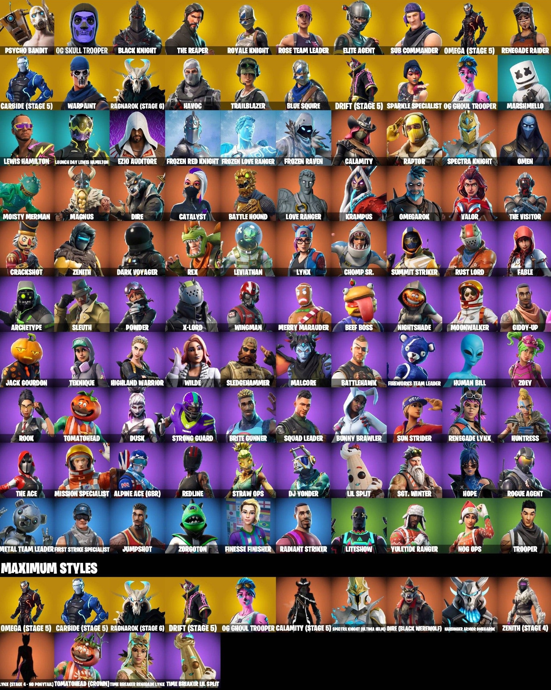 KONTO FORTNITE CZARNY RYCERZ OG SKULL GHOUL TROOPER RENEGADE RAIDER MAKO