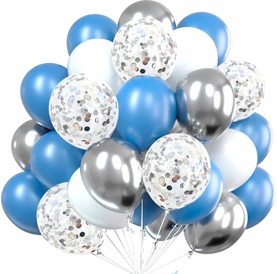 

Zestaw Balonów Ślub Wesele 30szt urodziny konfetti