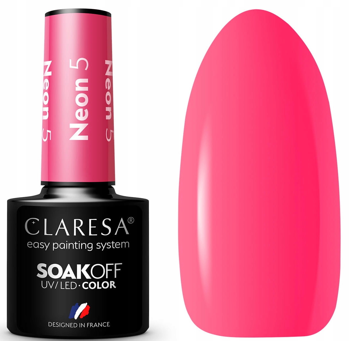 

Claresa lakier hybrydowy Neon 5 5 g różowy
