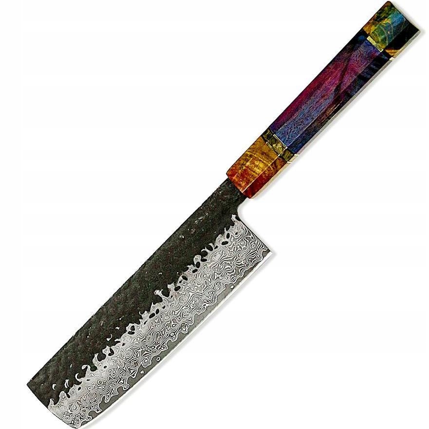 Damaškový kuchynský nôž Seiryu Nakiri/Multifarebná KP-37545
