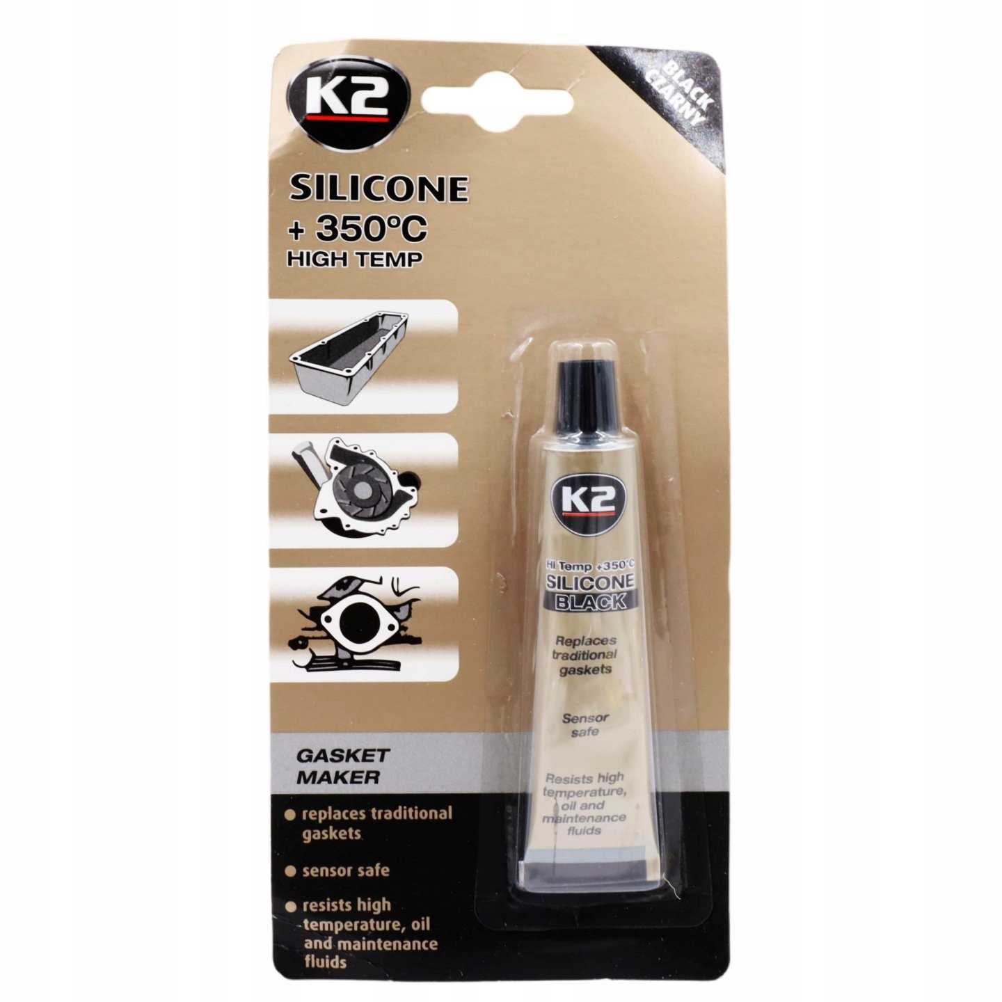 

Silikon Czarny K2 Wysokotemperaturowy +350°C 21g