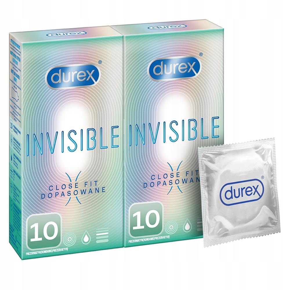 

Durex prezerwatywy 20 Invisible close fit Zestaw