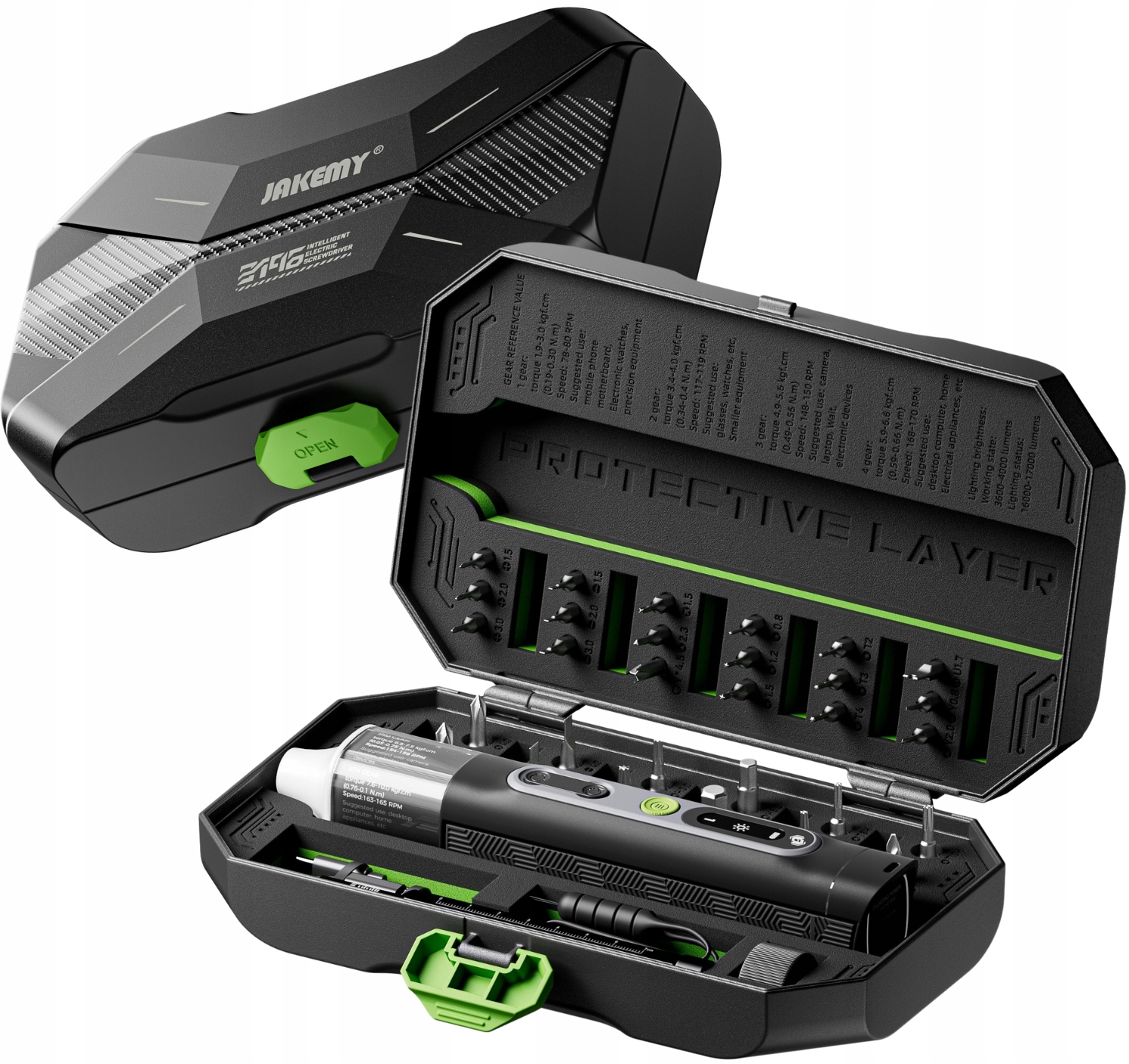 Viacúčelová sada elektrických presných skrutiek Jakemy JM-8196