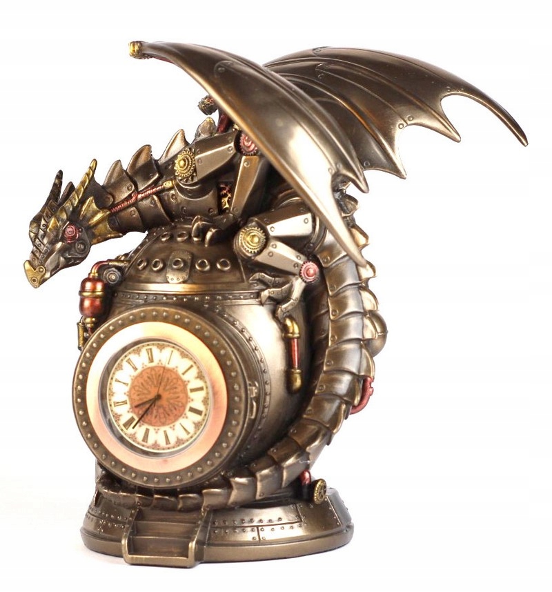 10 10 час дракона. Настольные часы дракон. Часы с драконом. Шкатулка стимпанк дракон. Стимпанк дракон.