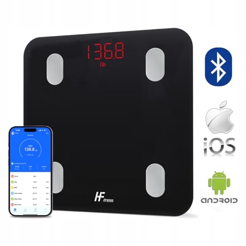 HF Inteligentna Waga Bluetooth Analiza 19 Danych Ciała iOS Android — miniatura 5