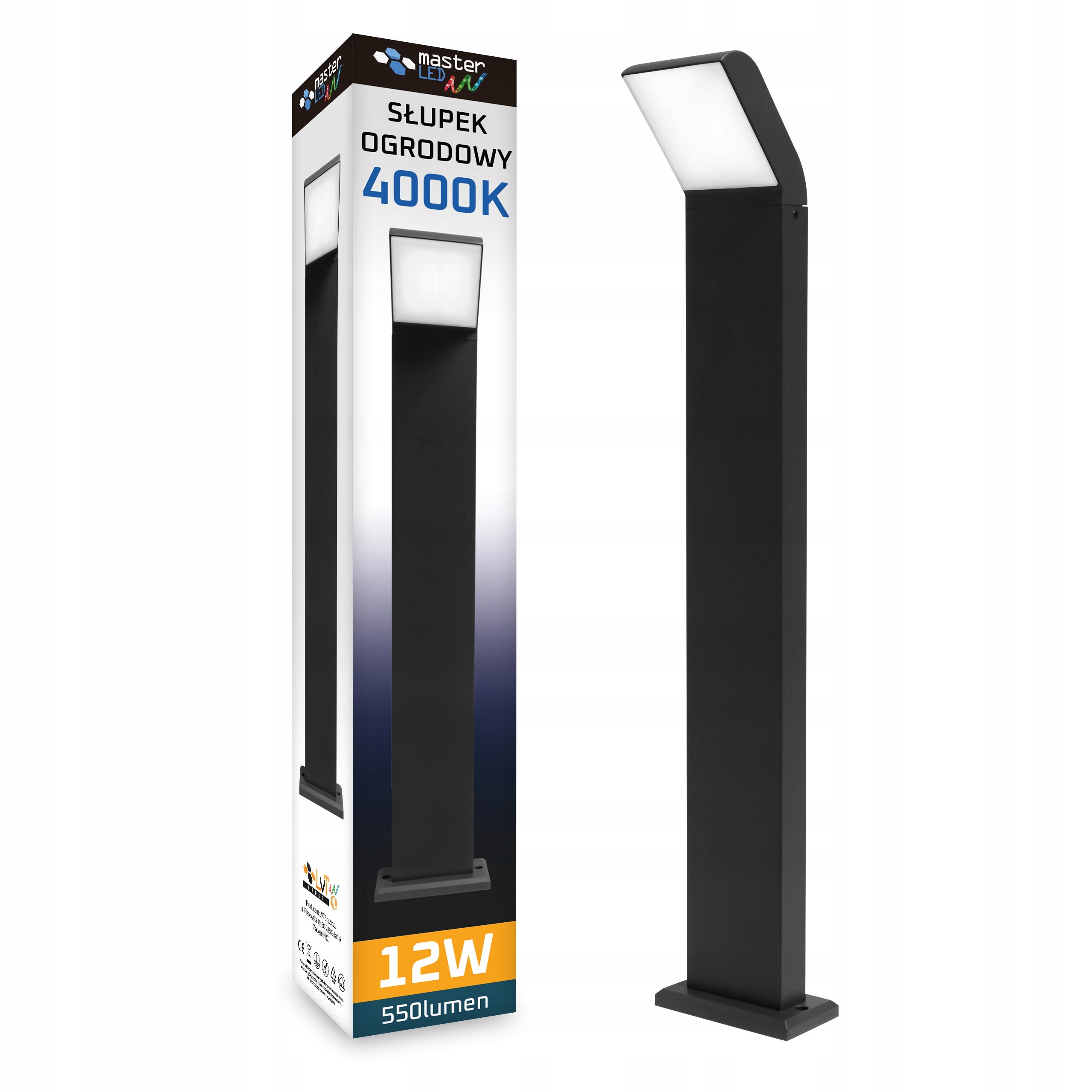 Led zahradní stojící sloupková lampa 80 cm, venkovní, 4000K, Led